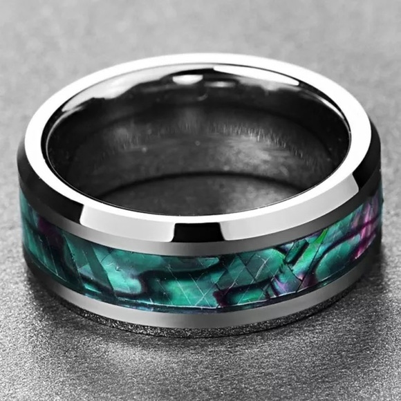 👑Men 8MM wide titanium steel ring - Picture 2 of 3